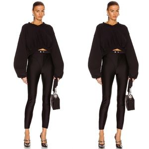 Alexander Wang Black Knee Patch Moto Legging